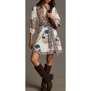 NWT Anthropologie Sue Sartor Flounce Shorty Dress-sz Medium Petite